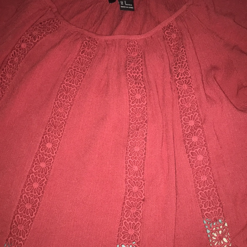Orange floral shirt